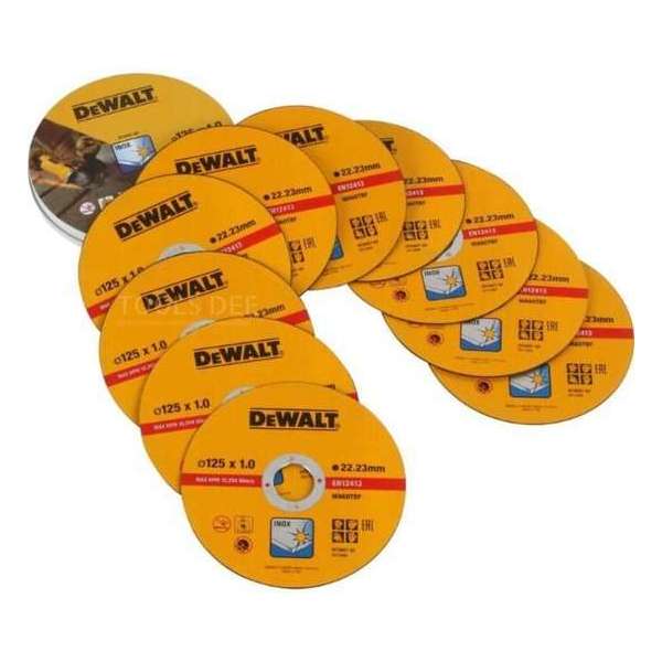 DeWalt DT3507 Doorslijpschijf - 125 x 22,23 x 1,0mm - RVS - inox (10st) - DT3507-QZ
