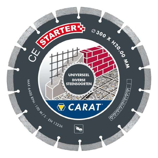 Carat CES3002000 Diamantzaagblad voor droogzagen - 300 x 20mm - Universeel Carat CES3002000 Diamantzaagblad voor droogzagen - 300 x 20mm - Universeel