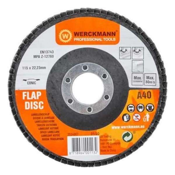 Werckmann lamellenschijf 2 stuks A40 115 x 22,23 mm Werckmann lamellenschijf 2 stuks A40 115 x 22,23 mm
