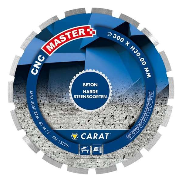 Carat CNCM300400 Diamantzaagblad voor natzagen - 300 x 25,4mm - Beton Carat CNCM300400 Diamantzaagblad voor natzagen - 300 x 25,4mm - Beton