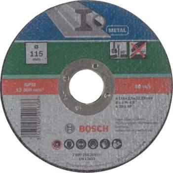 Bosch doorslijpschijf - metaal - 115 X2,5 recht
