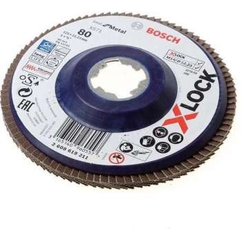 Bosch Lamellenschijf Xlock 125 k80 recht