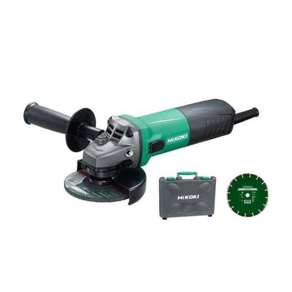 HiKOKI G13SN2Y3Z Haakse slijper incl. diamantzaagblad in koffer - 900W - 125mm HiKOKI G13SN2Y3Z Haakse slijper incl. diamantzaagblad in koffer - 900W - 125mm