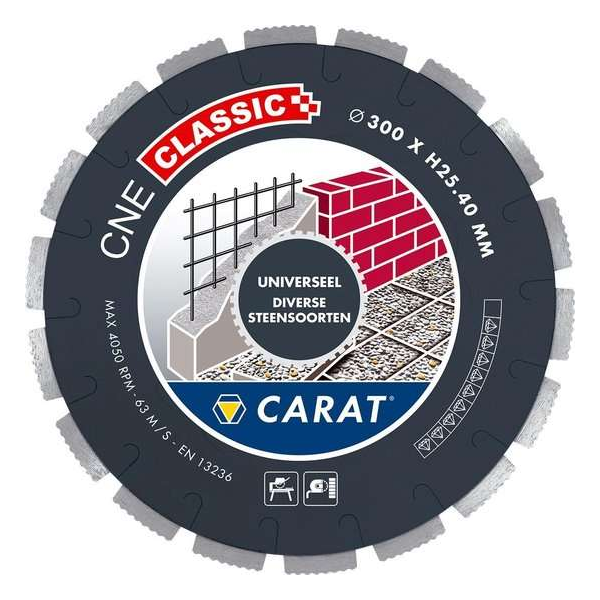 Carat CNEC350400 Diamantzaagblad voor natzagen - 350 x 25,4mm - Universeel Carat CNEC350400 Diamantzaagblad voor natzagen - 350 x 25,4mm - Universeel