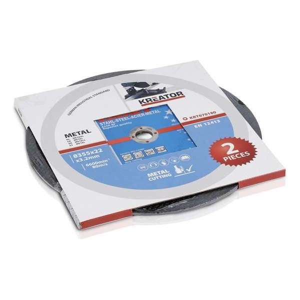 Kreator KRT070180 Snijschijf - metaal -D355 - 3,2mm Kreator KRT070180 Snijschijf - metaal -D355 - 3,2mm
