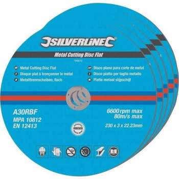 Silverline 186810 Afbraamslijpschijf - 230 x 3 x 22,23mm - Metaal (5st)