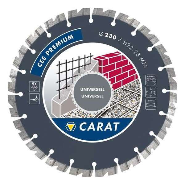 Carat universeel diamant zaagblad 230mm Carat universeel diamant zaagblad 230mm