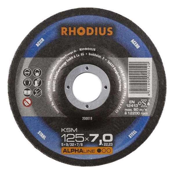 Rhodius KSM afbraamschijf 125 x 7,0 mm Rhodius KSM afbraamschijf 125 x 7,0 mm