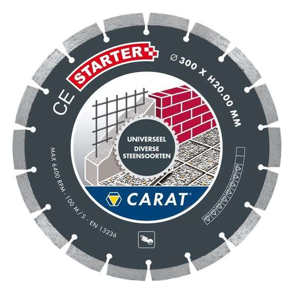 Carat CES1253000 Diamantzaagblad voor droogzagen - 125 x 22,23mm - Universeel Carat CES1253000 Diamantzaagblad voor droogzagen - 125 x 22,23mm - Universeel