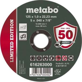 Metabo Slijpschijven 125 mm, INOX, Limited Edition, 10 stuks