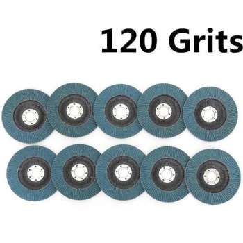 10PCS 125mm Professionele Flap Discs 5 Inch Schuurschijven 40/60/80/120 Grit Slijpschijven Blades Voor Haakse Slijper 120 Grit