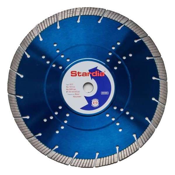Diamant doorslijpschijf/ zaagblad 300mm universeel beton Stardia Diamant doorslijpschijf/ zaagblad 300mm universeel beton Stardia