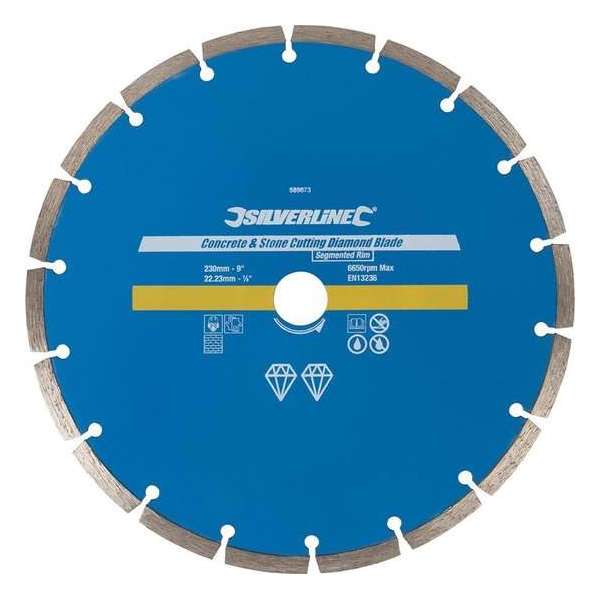 Silverline 589673 Diamantzaagblad - 230 x 22,23 mm - Beton/Steen