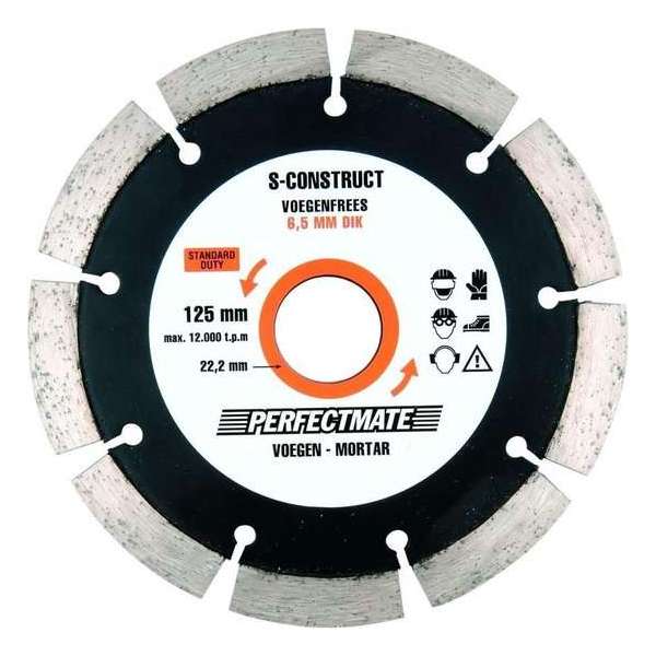 InterDynamics Diamantzaag Perfectmate voegenfrees 125mm x 6.5mm InterDynamics Diamantzaag Perfectmate voegenfrees 125mm x 6.5mm