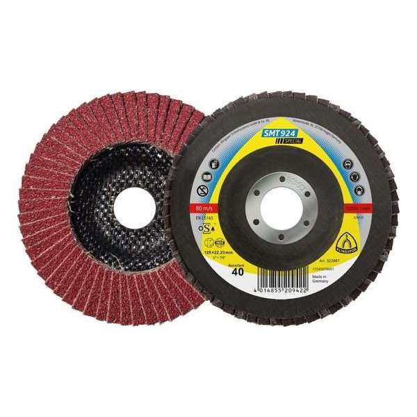 Klingspor SMT 924 lamellen- schijven 125x22,23 mm korrel 60 Klingspor SMT 924 lamellen- schijven 125x22,23 mm korrel 60