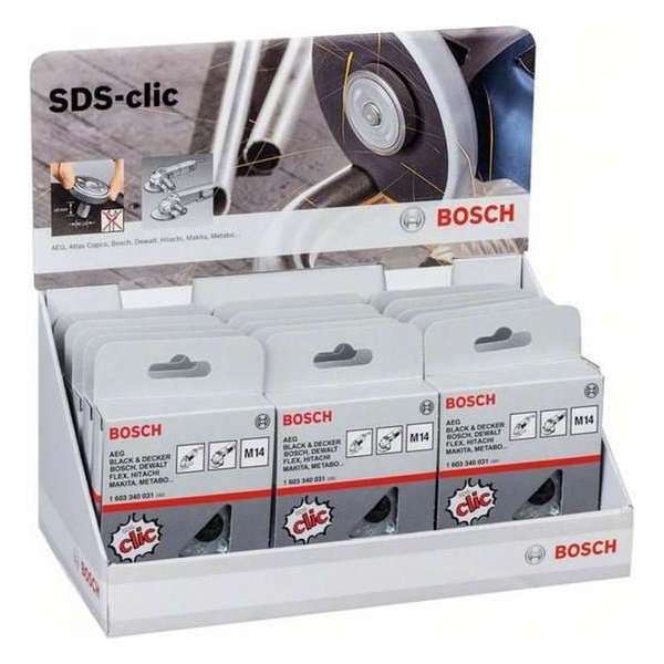 Bosch 2607019033 Display SDS-Clic snelspanmoer voor M14 Haakse slijper (15 stuks) Bosch 2607019033 Display SDS-Clic snelspanmoer voor M14 Haakse slijper (15 stuks)