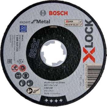 Bosch Doorslijpschijf Xlock metal exp.125x2.5x22