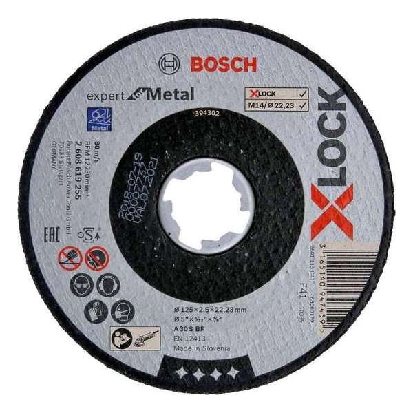 Bosch Doorslijpschijf Xlock metal exp.125x2.5x22 Bosch Doorslijpschijf Xlock metal exp.125x2.5x22