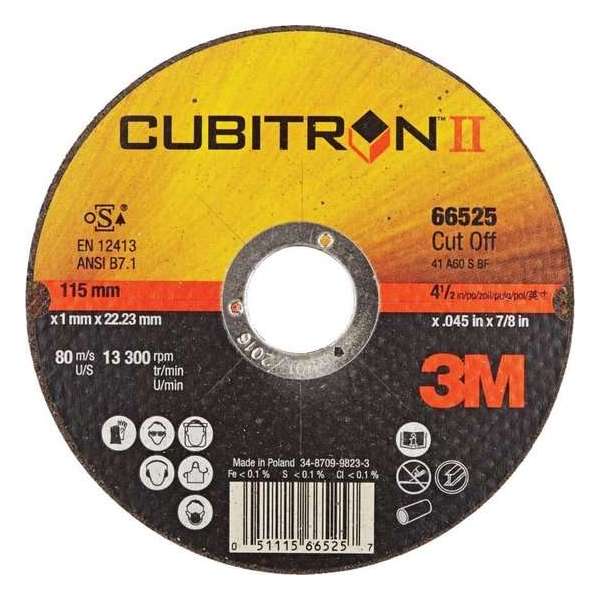 3M™ Cubitron™ II doorslijpschijf T41, 115 x 1,0 mm 3M™ Cubitron™ II doorslijpschijf T41, 115 x 1,0 mm