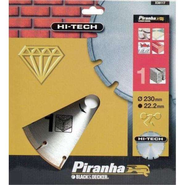 Piranha Diamantblad gesegmenteerde rand, 230mm. - nr. 1 HI-TECH X38117 Piranha Diamantblad gesegmenteerde rand, 230mm. - nr. 1 HI-TECH X38117