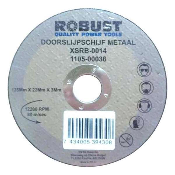 Doorslijpschijf Metaal Robust XSRB-0018 125Mm X 22Mm X 3Mm Set 5 Stuks Doorslijpschijf Metaal Robust XSRB-0018 125Mm X 22Mm X 3Mm Set 5 Stuks
