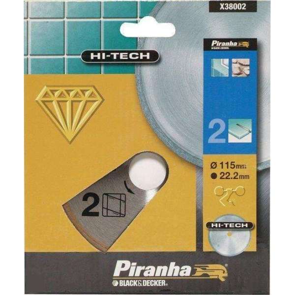 Piranha Diamantblad volle rand, 115mm. - nr. 2 HI-TECH X38002 Piranha Diamantblad volle rand, 115mm. - nr. 2 HI-TECH X38002