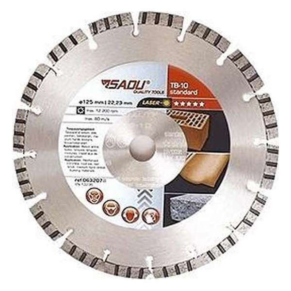 Diamantschijf Standaard 125x22,23x10mm TB-10 Diamantschijf Standaard 125x22,23x10mm TB-10