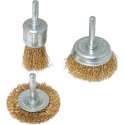 Silverline 985332 3 Delige staaldraad wiel en komborstel set - 6mm schacht