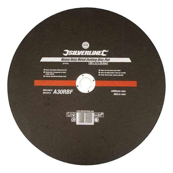 Silverline Metaal Snijschijf - Doorslijpschijf - Plat - Heavy Duty - 355 x 3,2 x 25,4 mm. Silverline Metaal Snijschijf - Doorslijpschijf - Plat - Heavy Duty - 355 x 3,2 x 25,4 mm.
