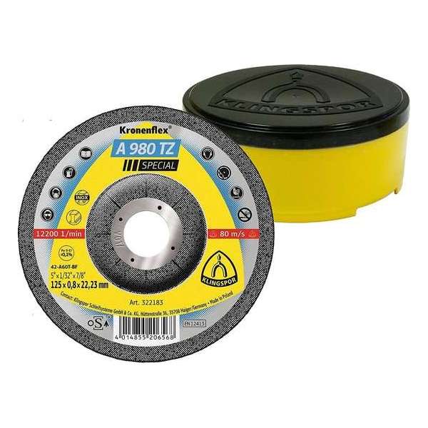 Doorslijpschijf inox 125 mm x 0,8mm x 25 stuk A980 TZ Special Doorslijpschijf inox 125 mm x 0,8mm x 25 stuk A980 TZ Special