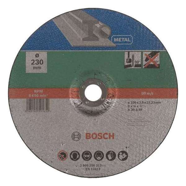 Bosch slijpschijf - Voor metaal - 230 x 3 mm - gebogen