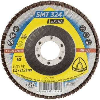 Klingspor SMT 324 lamellen- schijven 115x22,23 mm korrel 60