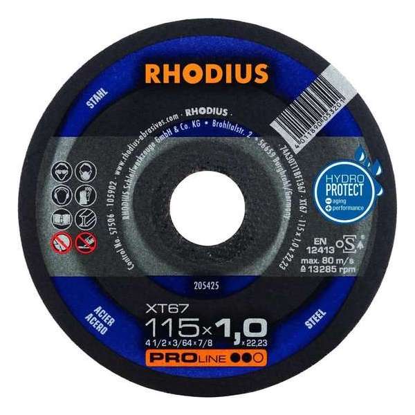 Rhodius XT67 205599 Cutting disc (straight) 115 mm 22.23 mm 1 pc(s) Rhodius XT67 205599 Cutting disc (straight) 115 mm 22.23 mm 1 pc(s)