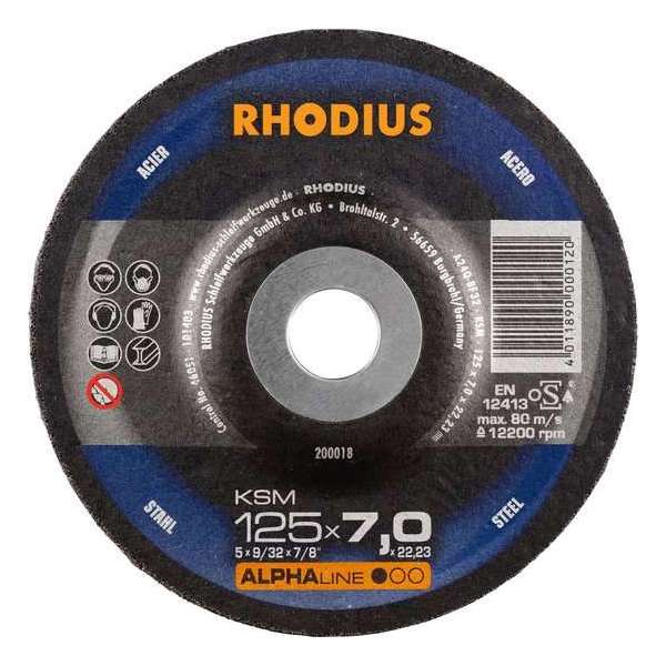 Rhodius KSM - Afbraamschijven - 5 Stuks - Staal - 125x7mm - Slijpschijven voor Haakse Slijper - Slijpschijf 125mm Rhodius KSM - Afbraamschijven - 5 Stuks - Staal - 125x7mm - Slijpschijven voor Haakse Slijper - Slijpschijf 125mm