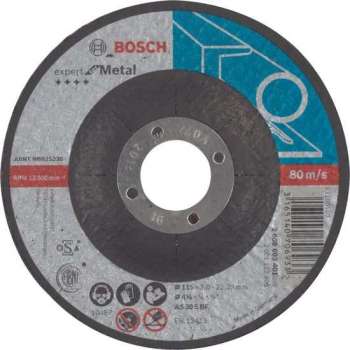 Doorslijpschijf gebogen Expert for Metal AS 30 S BF, 115 mm, 22,23 mm, 3,0 mm 1st