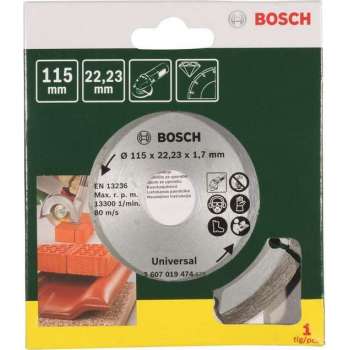Bosch Diamantschijf - 115 mm - Geschikt voor het slijpen van stenen
