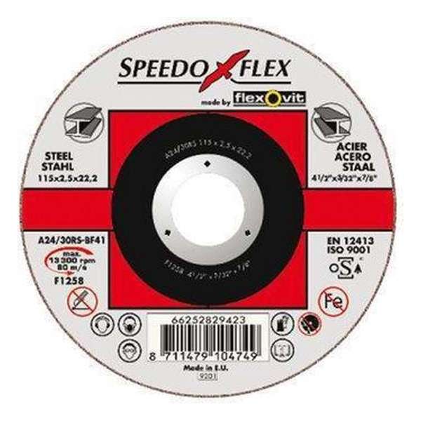 Speedoflex doorslijpschijf SP A24/30RS 230x3x22.2 BF41 staal Speedoflex doorslijpschijf SP A24/30RS 230x3x22.2 BF41 staal