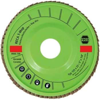 Reca Lamellenschijf T-Mop 125 mm K40 kom Keramiek  (10 stuks)