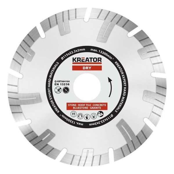Kreator KRT084100 Diamantschijven set – Ø115MM – universeel Kreator KRT084100 Diamantschijven set – Ø115MM – universeel