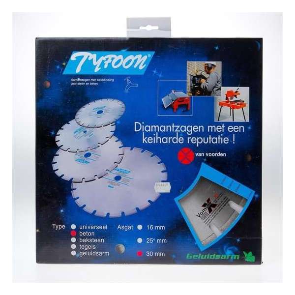 Voorden Diamantzaag nat Tyfoon beton diameter 350 x asgat 30mm Voorden Diamantzaag nat Tyfoon beton diameter 350 x asgat 30mm