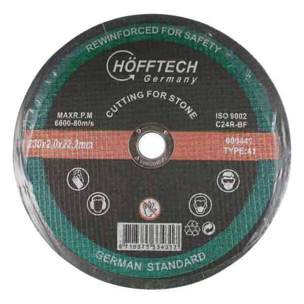 Hofftech Doorslijpschijf Steen 230 x 2,0 mm. Hofftech Doorslijpschijf Steen 230 x 2,0 mm.