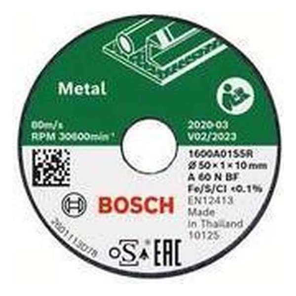 Bosch Accessories 1600A01S5Y Doorslijpschijf recht 50 mm 10 mm 1 stuk(s) Bosch Accessories 1600A01S5Y Doorslijpschijf recht 50 mm 10 mm 1 stuk(s)