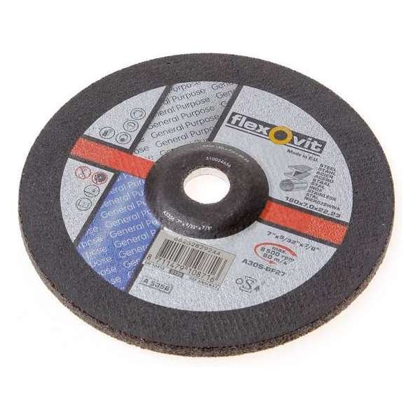 Flexovit Afbraamschijf A 24 Q-BF2 7 staal en RVS 180 x 7 x 22mm Flexovit Afbraamschijf A 24 Q-BF2 7 staal en RVS 180 x 7 x 22mm