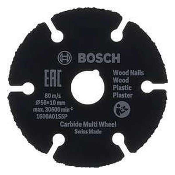 Bosch Accessories 1600A01S5X Doorslijpschijf recht 50 mm 10 mm 1 stuk(s)