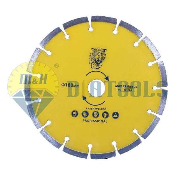 M&H diatools Diamant zaagblad Droogzaagblad Universeel 180mm X 2.4 Asgat 22.2mm - Gereedchap voor diamantbewerking M&H diatools Diamant zaagblad Droogzaagblad Universeel 180mm X 2.4 Asgat 22.2mm - Gereedchap voor diamantbewerking