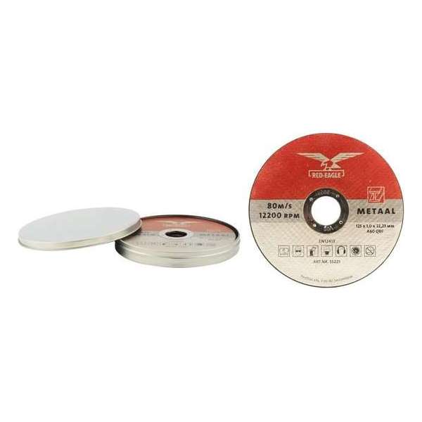 Doorslijpschijf Red Eagle 125x1x22mm - Blik a 10 stuks Doorslijpschijf Red Eagle 125x1x22mm - Blik a 10 stuks
