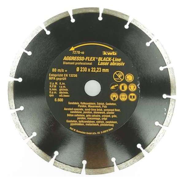 Diamantschijf diameter: 230 mm, zwart Diamantschijf diameter: 230 mm, zwart