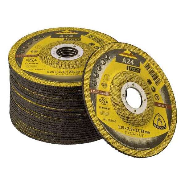 1x25 Klingspor A 24 Extra doorslijpschijf 2,5mm gekr. 125 1x25 Klingspor A 24 Extra doorslijpschijf 2,5mm gekr. 125