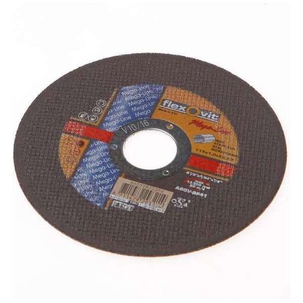 Flexovit Doorslijpschijf vlak RVS A 60 V-BF41 INO x 115 x 1 x 22.2mm (Prijs per 5 stuks) Flexovit Doorslijpschijf vlak RVS A 60 V-BF41 INO x 115 x 1 x 22.2mm (Prijs per 5 stuks)