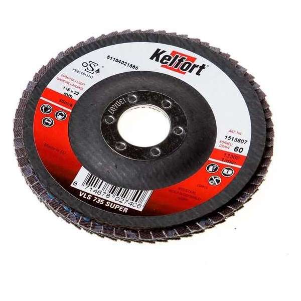 Kelfort Vlaklamellenschijf 115 x 22.2mm K60 (Prijs per 5 stuks) Kelfort Vlaklamellenschijf 115 x 22.2mm K60 (Prijs per 5 stuks)